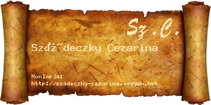 Szádeczky Cezarina névjegykártya